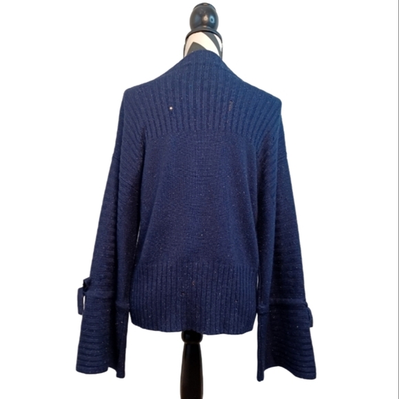 DH New York Distressed Silk Cashmere Knit Bell Sleeve Jumper Sweater - Picture 2 of 14